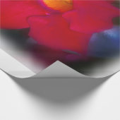 Rode Bloem Wijnstok op Wit Groot Cadeaupapier (Hoek)