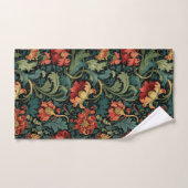 Rode bloem William Morris print Bad Handdoek (Handdoek)