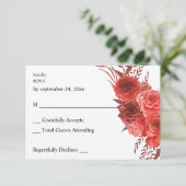 Rode bloem zonder maaltijd RSVP 2 (Staand voorkant)