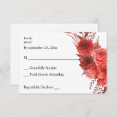 Rode bloem zonder maaltijd RSVP 2 (Voorkant / Achterkant)