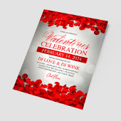 Rode Bloemblaadjes & Rozen Valentijnsdag Evenement Flyer