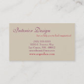 Rode Bloemblad Blad Interieur Visitekaartje (Achterkant)