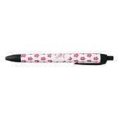Rode Bloembladen Zwarte Inkt Pen (Bodem)