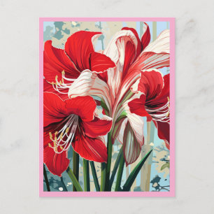 RODE BLOEMEN #1 BRIEFKAART