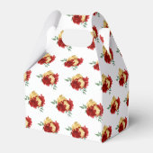 Rode bloemen 21e verjaardag bedankdoosjes (Achterkant)