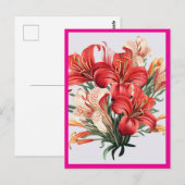 RODE BLOEMEN #2 BRIEFKAART (Voorkant / Achterkant)