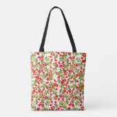 Rode bloemen 2 tote bag (Achterkant)