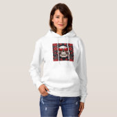 Rode Bloemen 3D Dode Schedel met zonnebril Hoodie (Voorkant volledig)