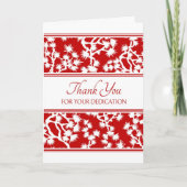 Rode Bloemen Administratieve Professionals Dag Kaa Bedankkaart (Voorkant)