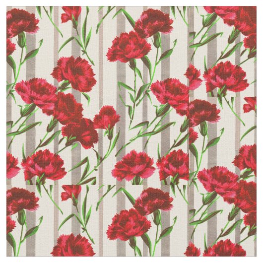rode bloemen afdrukken stof (Close Up)
