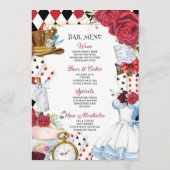 Rode Bloemen Alice in Wonderland Verjaardag 15 XV  Programmakaart (Achterkant)