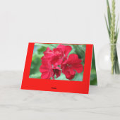 Rode Bloemen Bedankt Opmerking Kaart (Achterkant)