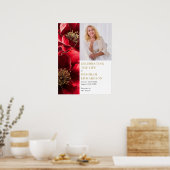 Rode Bloemen Begrafenis Viering van het Leven Foto Poster (Keuken)