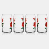  rode bloemen blikvorm glas (Rechts)