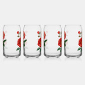  rode bloemen blikvorm glas (Links)
