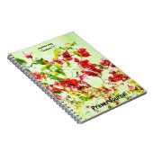 Rode Bloemen Bloemen Gebed Journal Bijbel Verse Notitieboek (Rechterzijde)