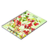 Rode Bloemen Bloemen Gebed Journal Bijbel Verse Notitieboek (Linkerzijde)