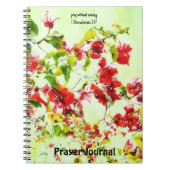 Rode Bloemen Bloemen Gebed Journal Bijbel Verse Notitieboek (Voorkant)