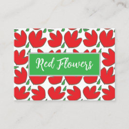 Rode bloemen Bloemen Visitekaartje