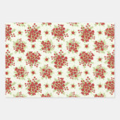 Rode bloemen bloemenzomer inpakpapier vel (Voorkant)