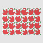 Rode Bloemen Bloempatroon Tissuepapier (Voorkant)
