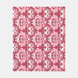Rode Bloemen: Bord Beige Naadloos Fleece Deken