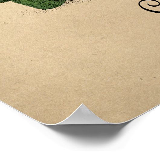 Rode bloemen Botanisch Poster -  Cyclamen (Hoek)