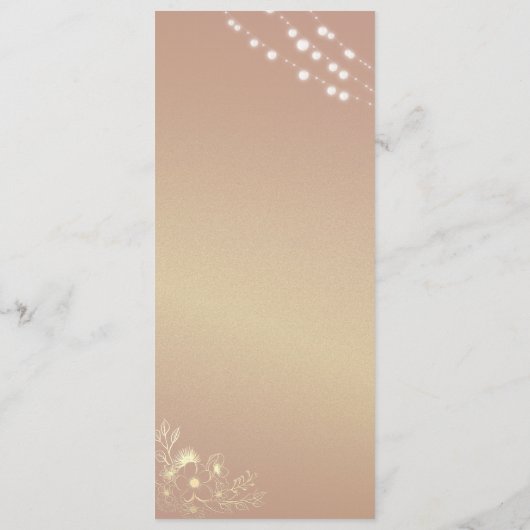 Rode Bloemen Bourgogne bruiloft Menu (Achterkant)