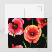  rode bloemen  briefkaart (Voorkant / Achterkant)