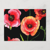  rode bloemen  briefkaart (Voorkant)