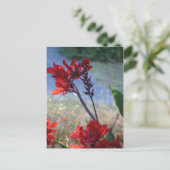 Rode bloemen briefkaart (Staand voorkant)