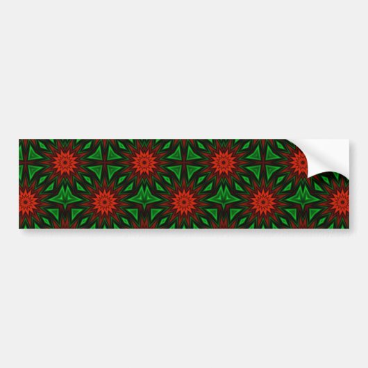 Rode Bloemen Bumperstickers (Voorkant)