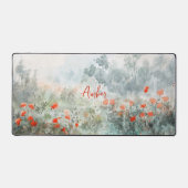 Rode bloemen bureaumat (Voorkant)