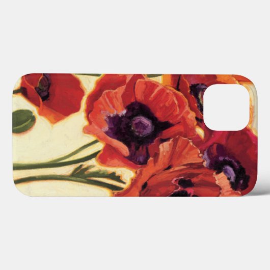 Rode bloemen Case-Mate iPhone case (Achterkant (horizontaal))