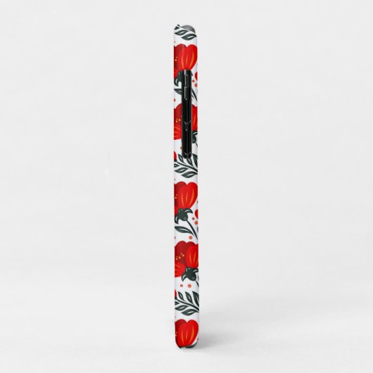 Rode bloemen Case-Mate iPhone case (Achterkant/links)