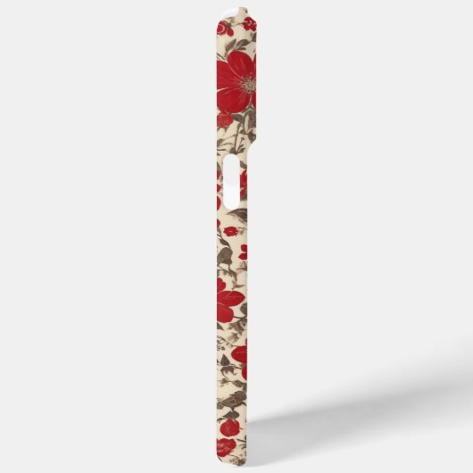 rode bloemen Case-Mate iPhone case (Achterkant / Rechts)