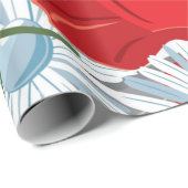 Rode bloemen die papier verzwakken (Rol Hoek)