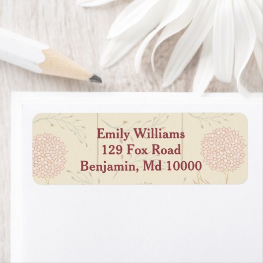 Rode Bloemen Display Etiket (Insitu)