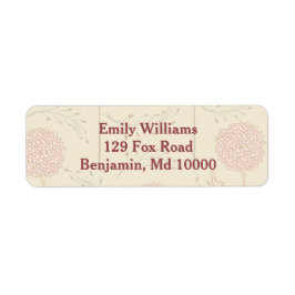 Rode Bloemen Display Etiket