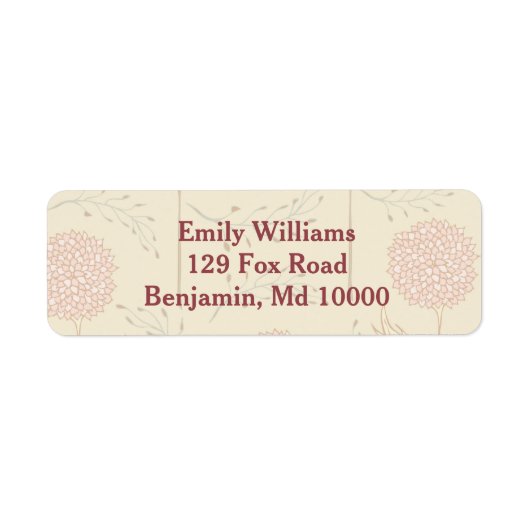 Rode Bloemen Display Etiket (Voorkant)