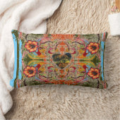 Rode bloemen, donkere Victoriaans fantasie van het Kussen (Deken)