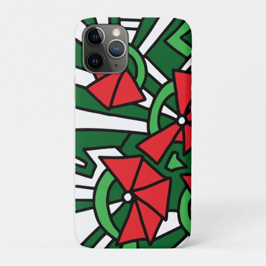 Rode bloemen Doodle Art Case-Mate iPhone Case (Achterkant)