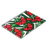 Rode bloemen Doodle Art Notitieboek (Linkerzijde)