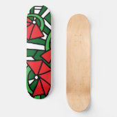 Rode bloemen Doodle Art Persoonlijk Skateboard (Voorkant)
