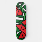 Rode bloemen Doodle Art Persoonlijk Skateboard (Voorkant)