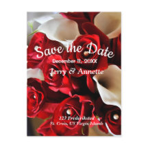 Rode Bloemen Elegante Bloemen Save the Date Bruilo