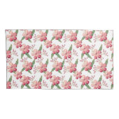 Rode bloemen en bessen met groene bladeren kussensloop (Achterkant-Rechts)