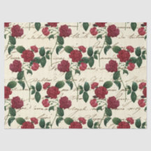  rode bloemen en cursief schrijven op ivoor