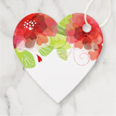 Rode bloemen en kalligrafie bruiloft Dank je wel Bedankjes Labels (Achterkant)