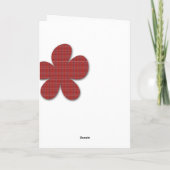 Rode Bloemen en TextielPatroon Bedankkaart (Achterkant)